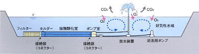 装置を水中に設置した状態イメージ図